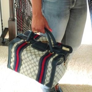 Vintage Gucci Train Case Vanity Travel Overnight